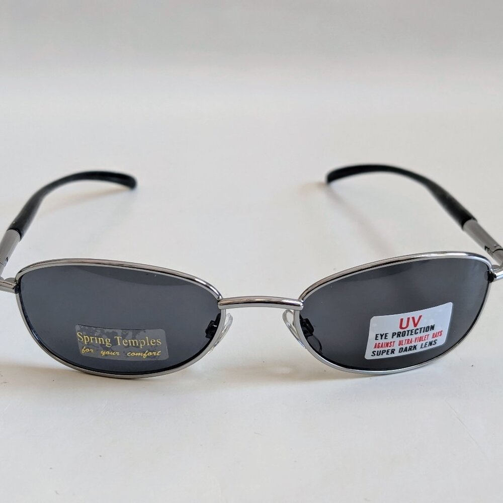 NWT Vintage 90's Rectangle Combo Sport Sunglasses (S. Silver)